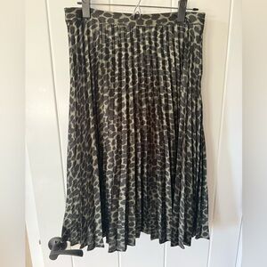 Banana Republic Black and Gray Animal Print A-Line Skirt